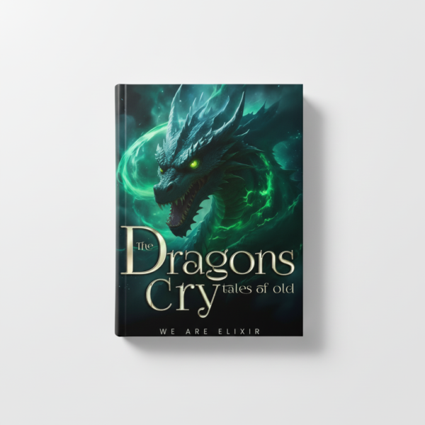 Book Laying Down Mockup The Dragons Cry - Tales of Old
